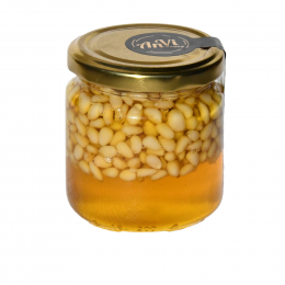 Травневий мед "Anvi-honey", з кедровим горіхом, 240 грам Травневий мед "Anvi-honey", з кедровим горіхом, 240 грам
