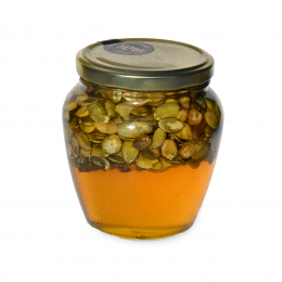 Травневий мед "Anvi-honey", з гарбузовим насінням, 700 грам Травневий мед "Anvi-honey", з гарбузовим насінням, 700 грам