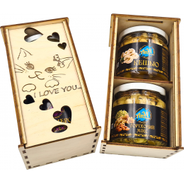 Подарунковий медовий набір Anvi honey  (Горіховий мікс + Кеш’ю)