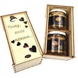 Подарунковий медовий набір Anvi honey  (Волоський горіх+Фундук)