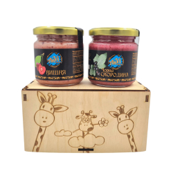 Подарунковий медовий набір Anvi honey  (Вишня + Чорна смородина)