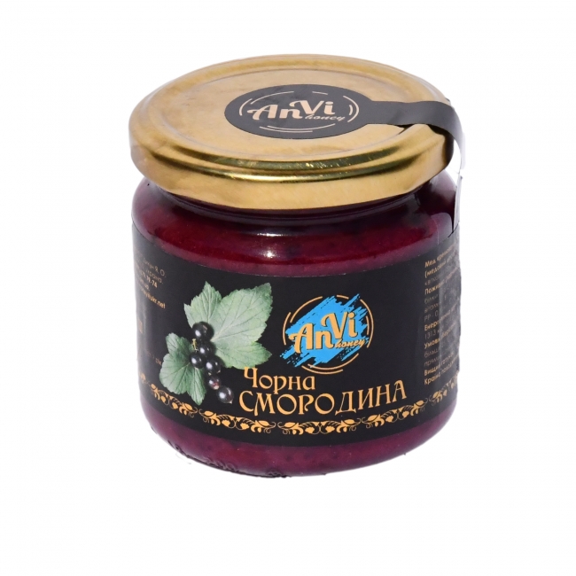 Крем мед "Anvi-honey", "чорна смородина" 240 грам