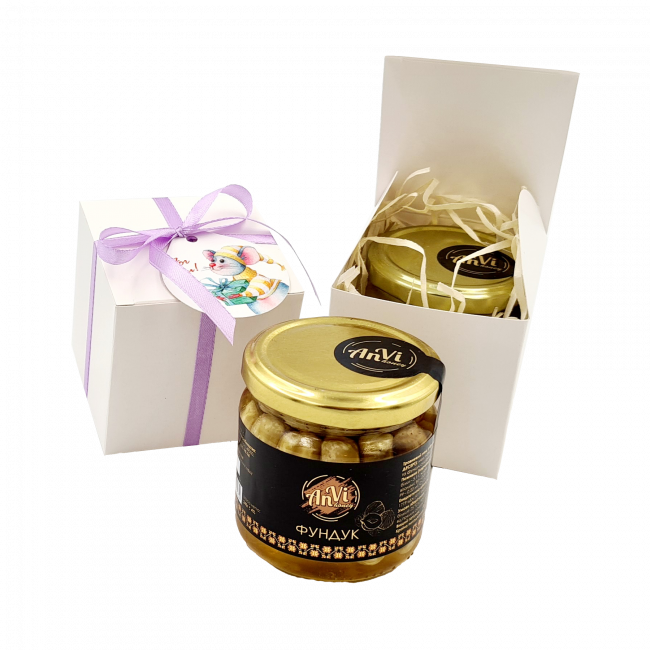 Солодкий комплімент - травневий мед "Anvi-honey", з фундуком