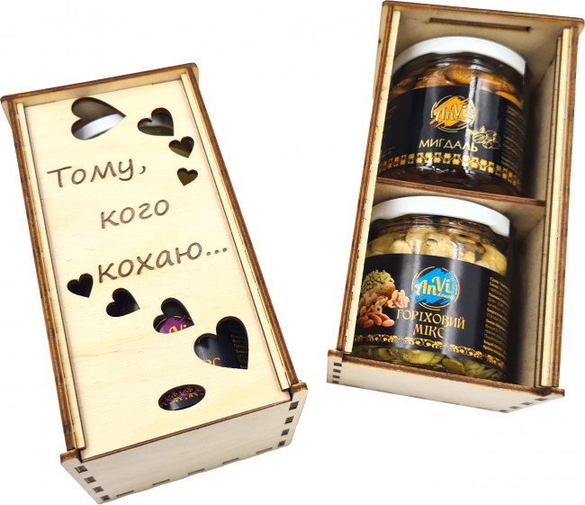 Подарунковий медовий набір Anvi honey  (Горіховий мікс+Мігдаль)